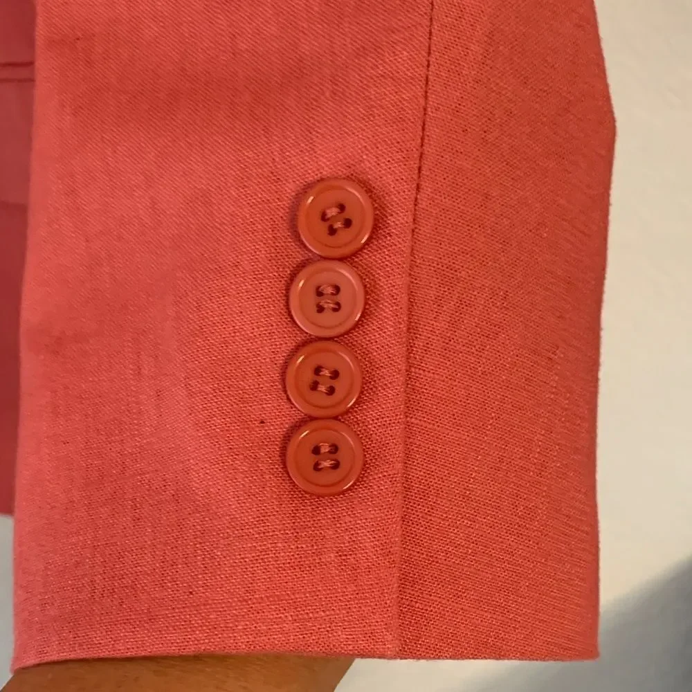 John Blair Men's Coral Blazer Linen Blend Size 42